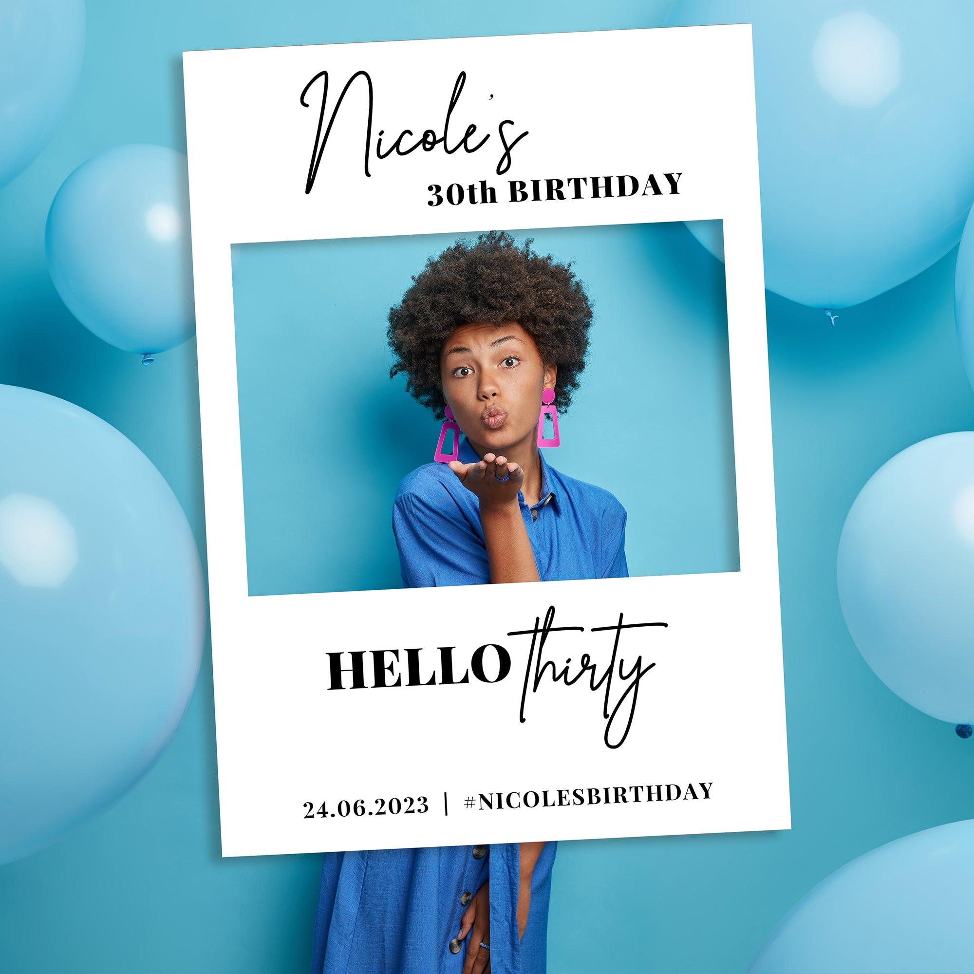 50th Birthday Party Selfie Frame and Party Sign – Smart Party Shop