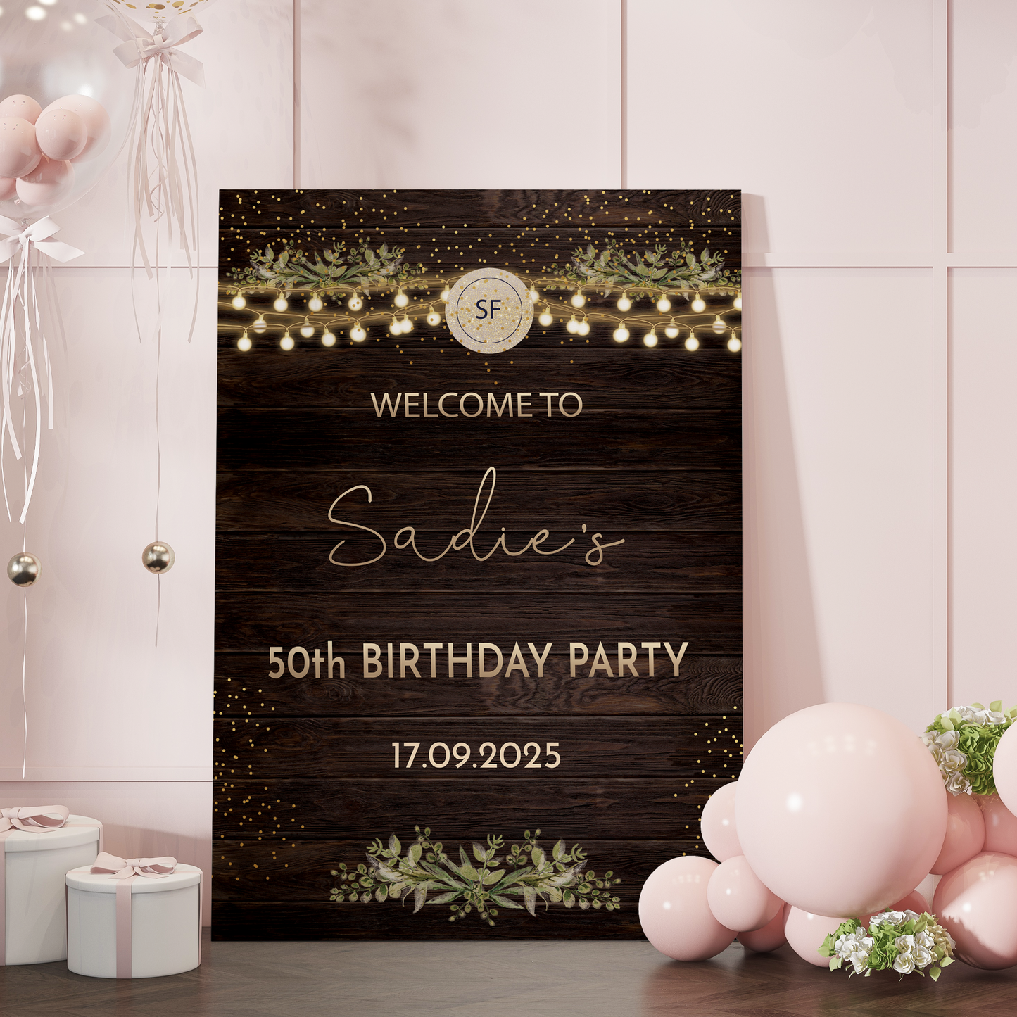 Rustic Birthday Sign