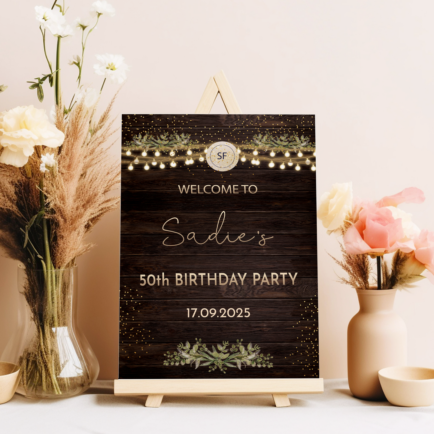 Rustic Birthday Sign