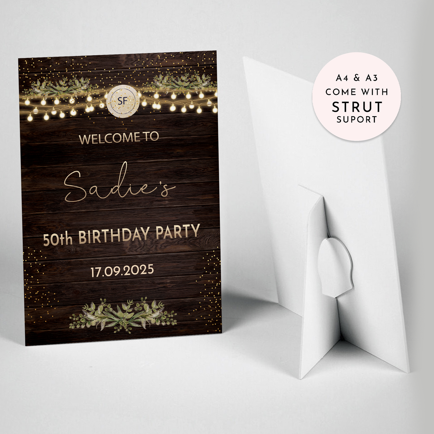 Rustic Birthday Sign