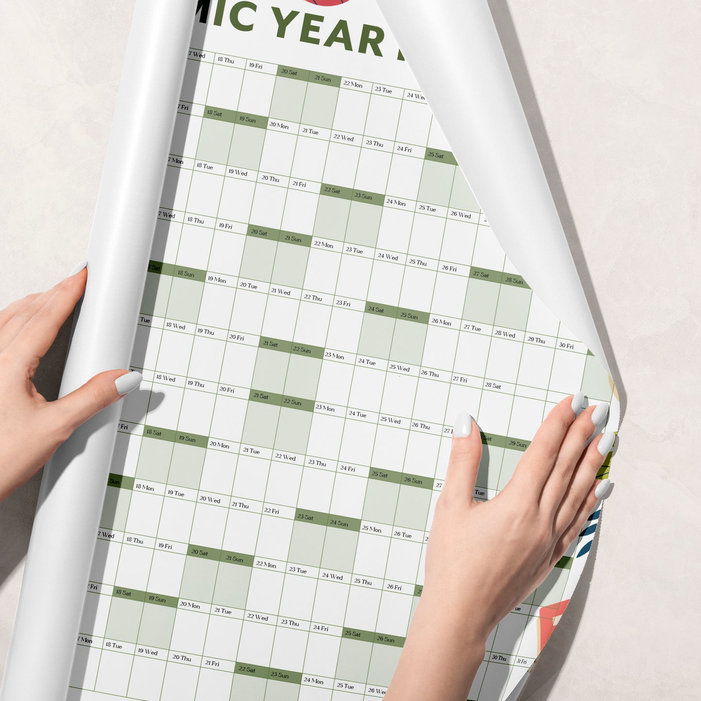 Academic Wall Planner 2025-2026