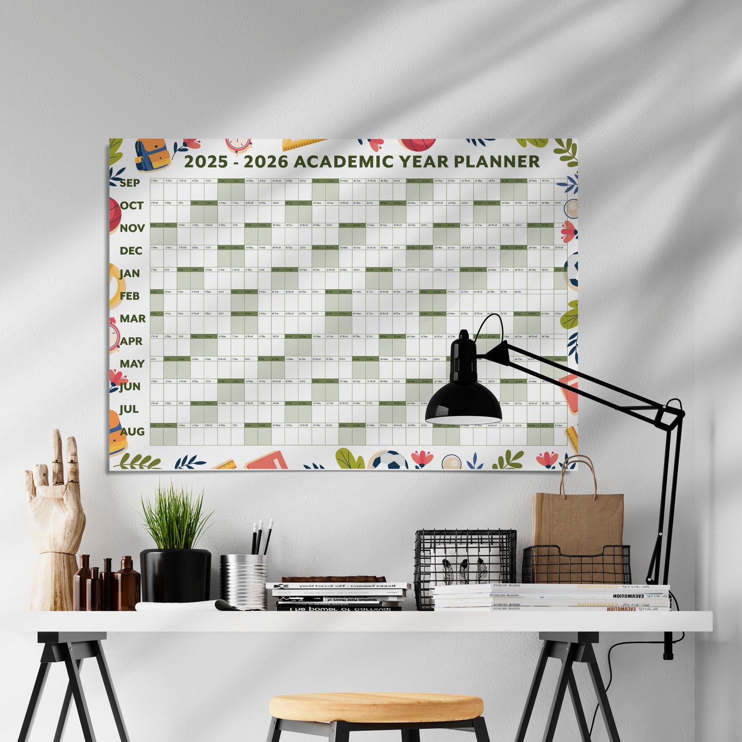Academic Wall Planner 2025-2026