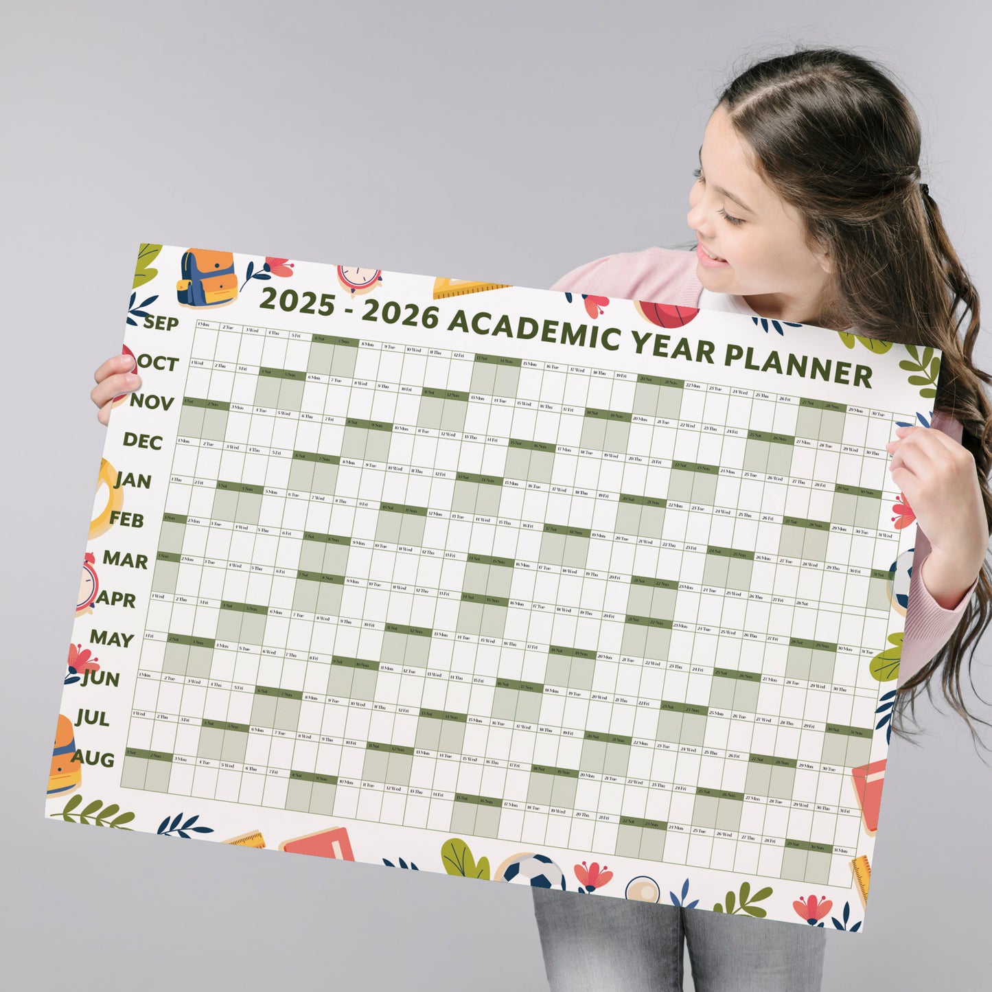 Academic Wall Planner 2025-2026