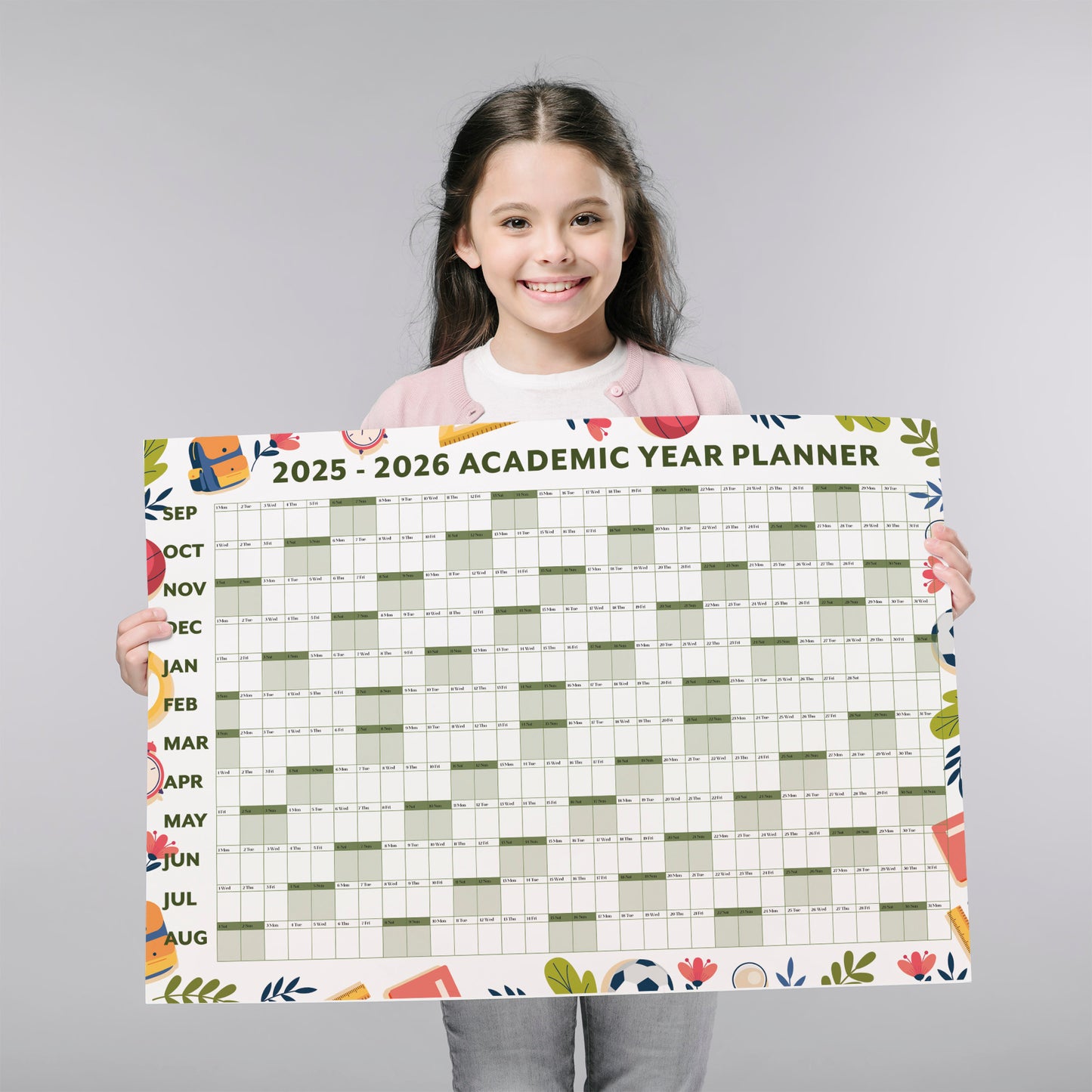 Academic Wall Planner 2025-2026