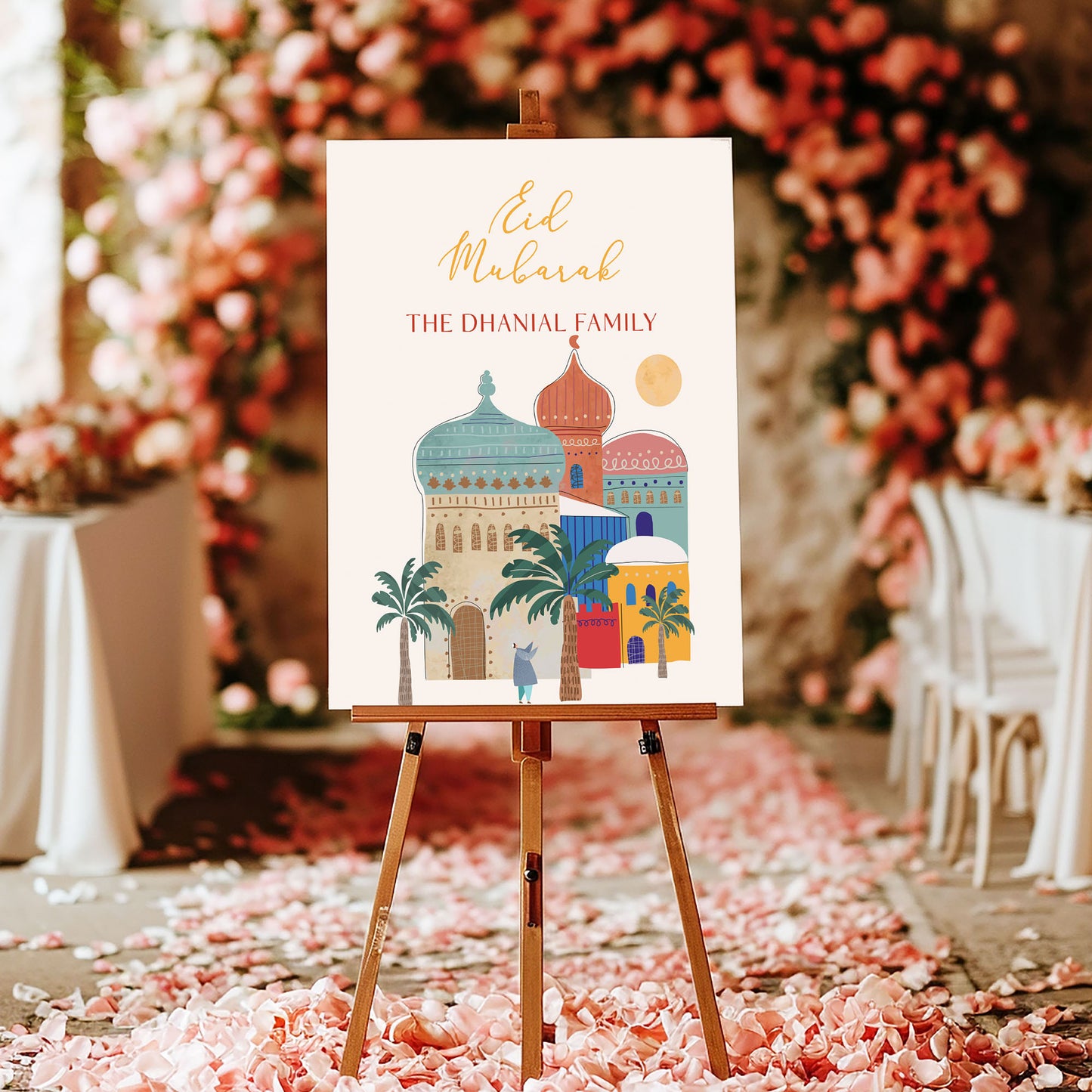 Eid Mubarak Sign or Ramadan Celebration Sign