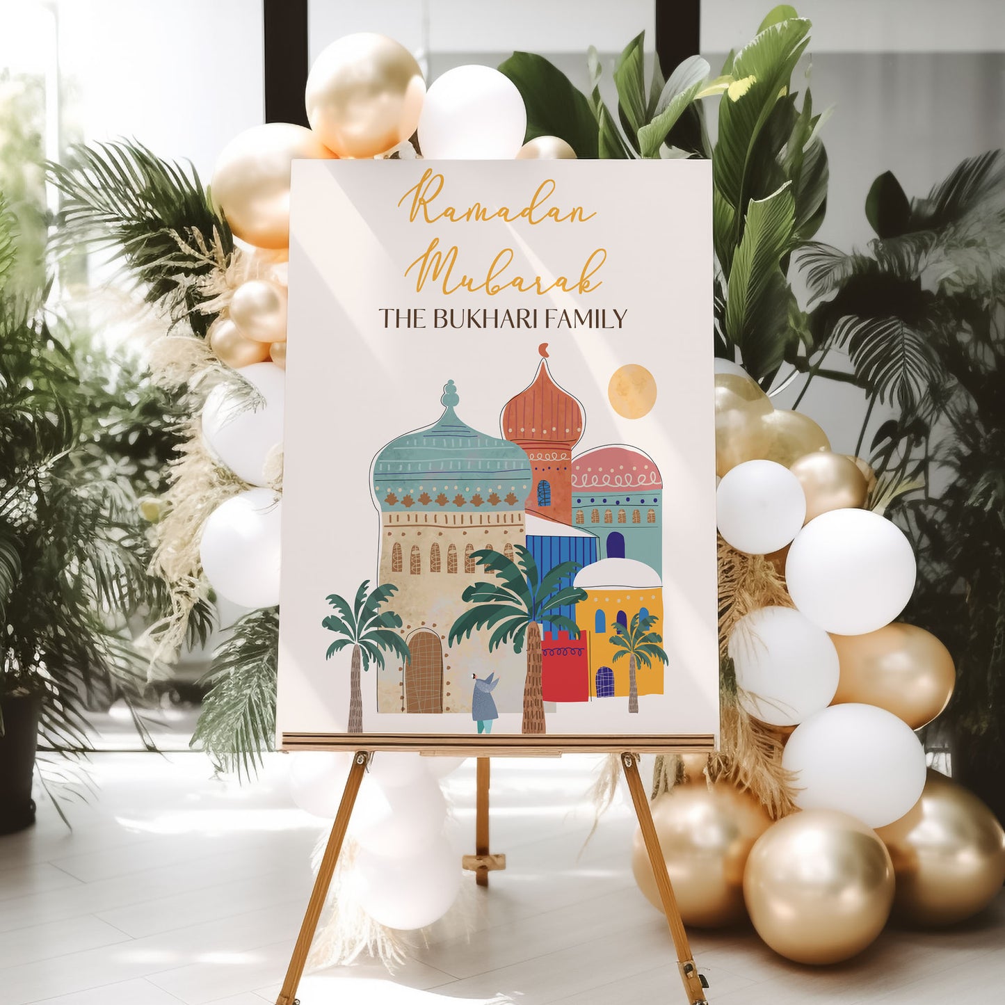 Eid Mubarak Sign or Ramadan Celebration Sign