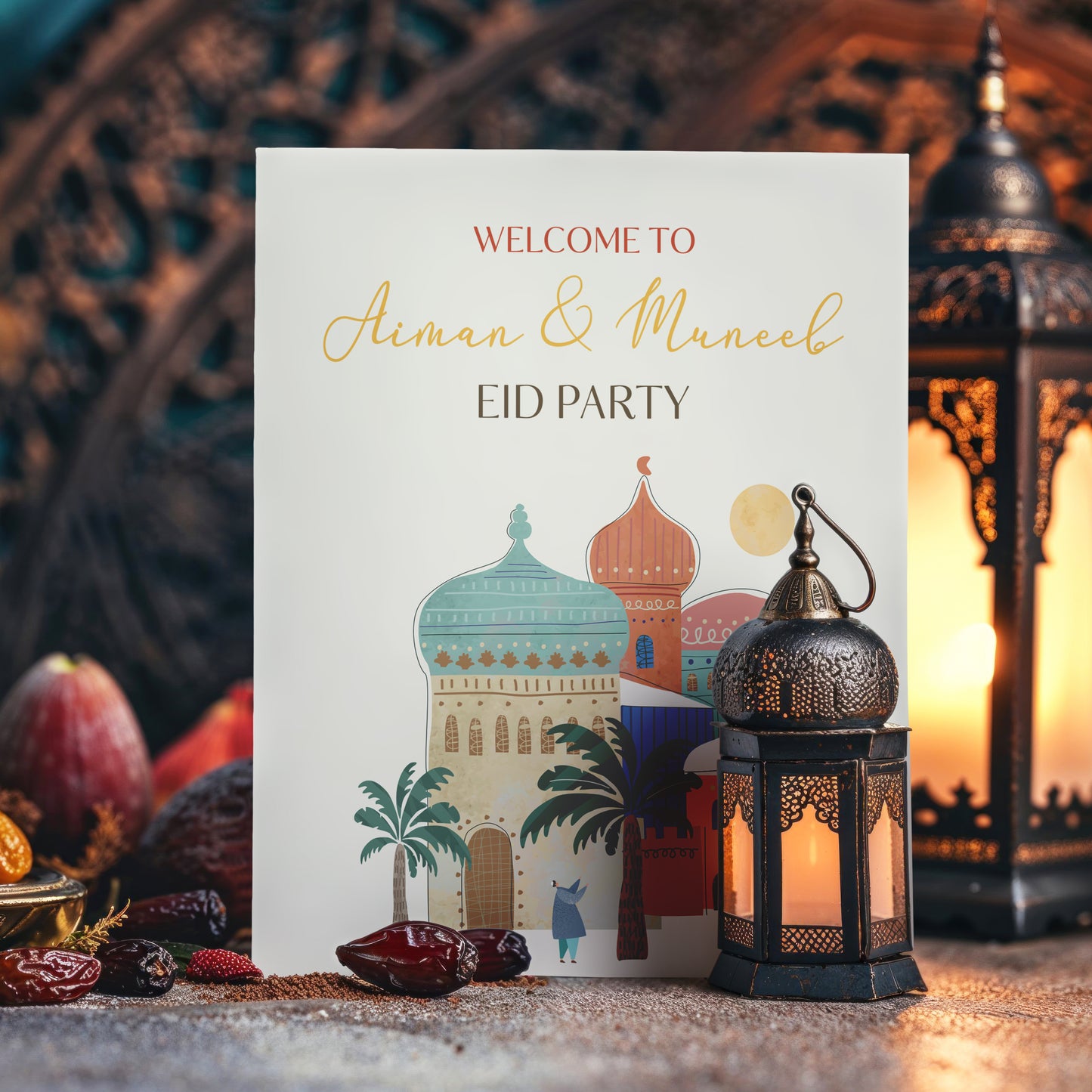 Eid Mubarak Sign or Ramadan Celebration Sign