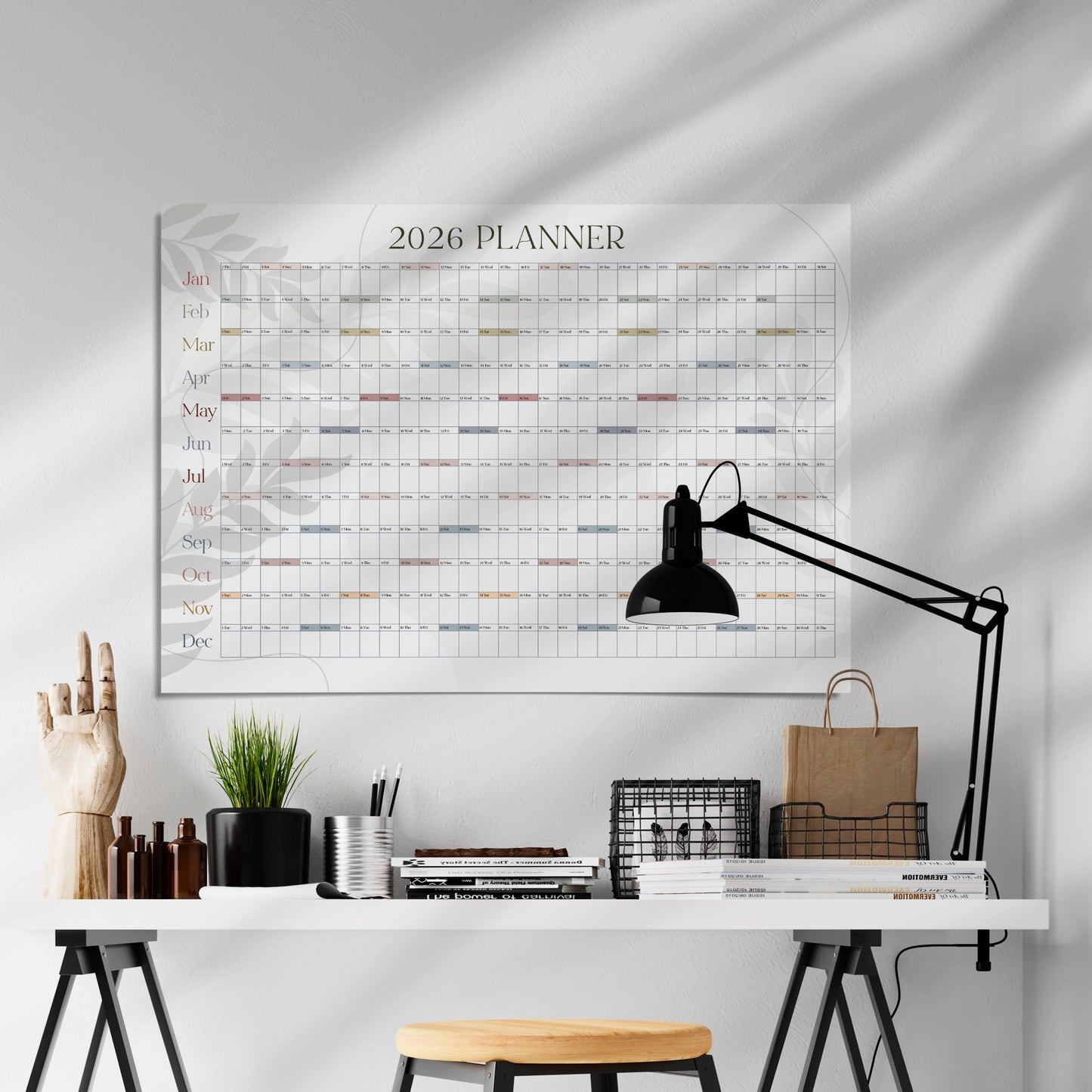 2026 Large Yearly Wall Planner, A1
