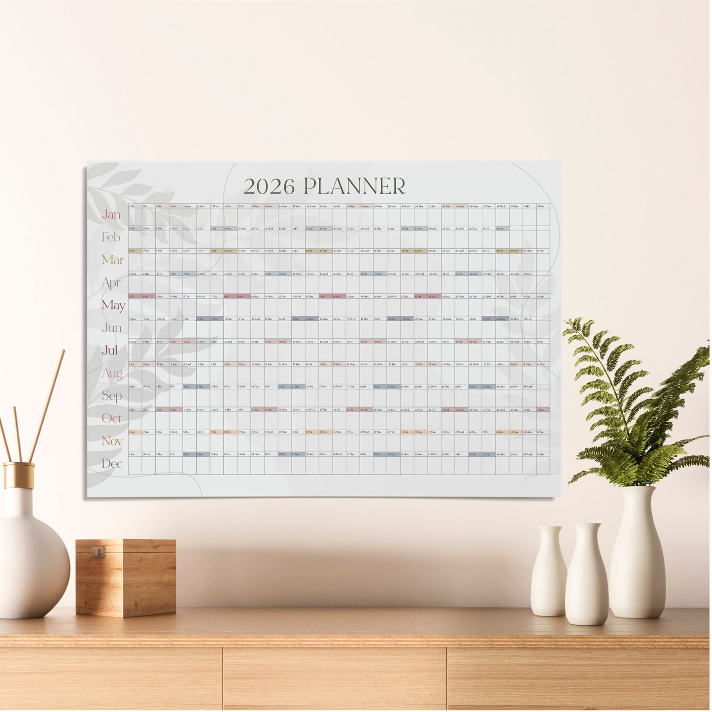 2026 Large Yearly Wall Planner, A1