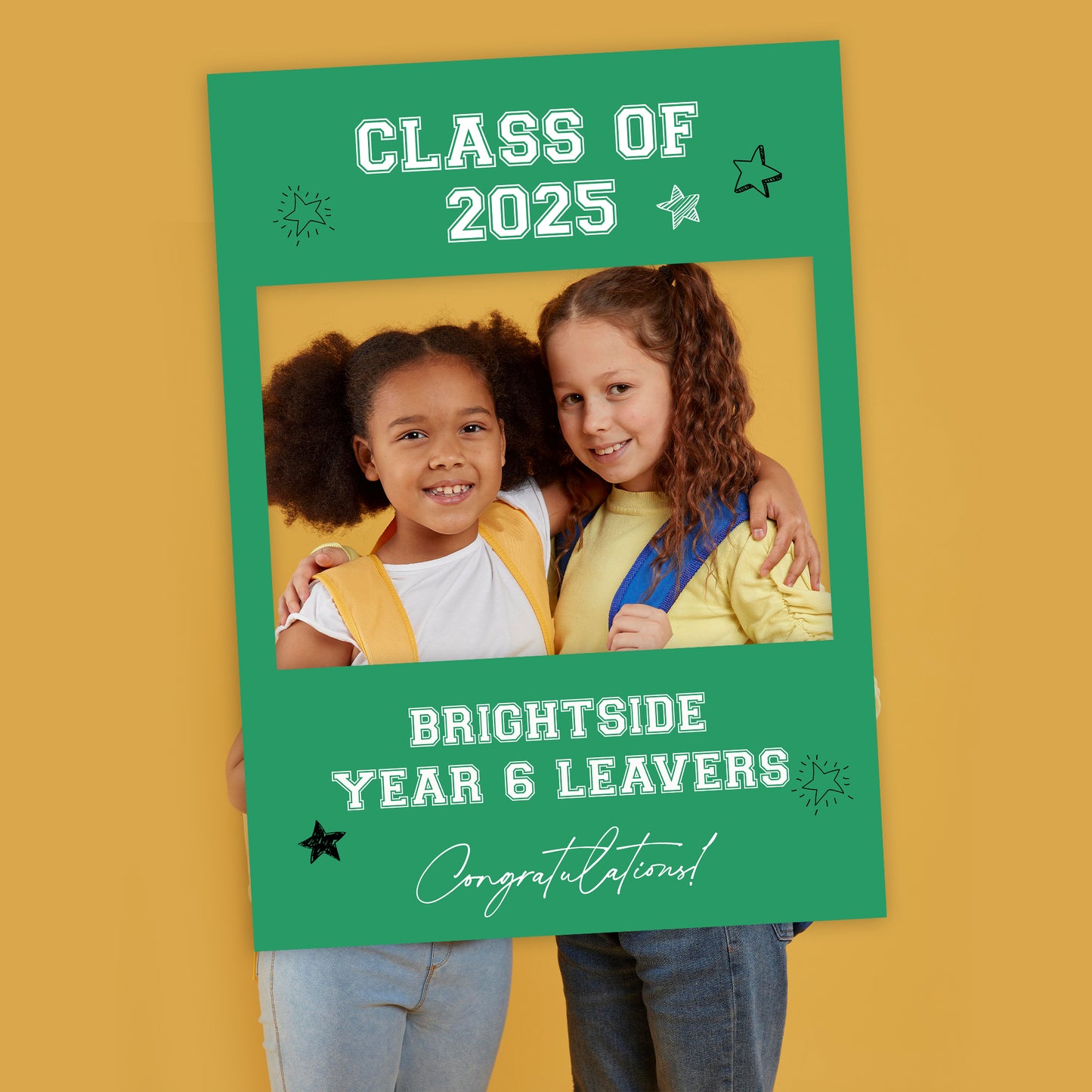 Class of 2025 School Leavers Selfie Frame and Party Sign