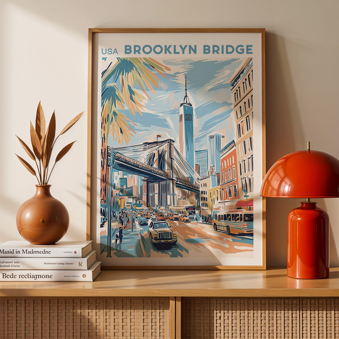 Brooklyn Bridge Poster – New York City Travel Wall Art Print – Smart ...