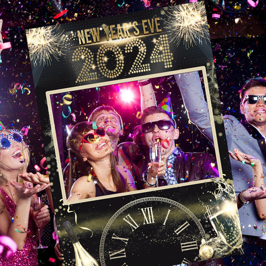 New Years Eve Photobooth Frame and Matching NYE Party Sign