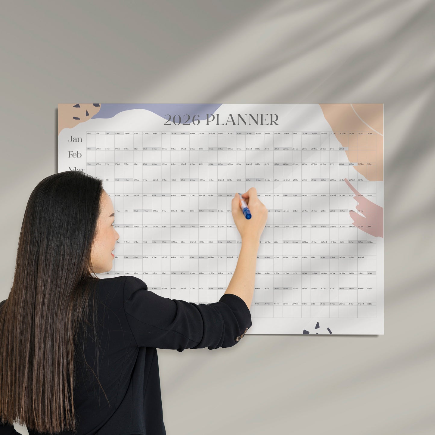 2026 Pastel A1 Wall Calendar - Free UK Delivery
