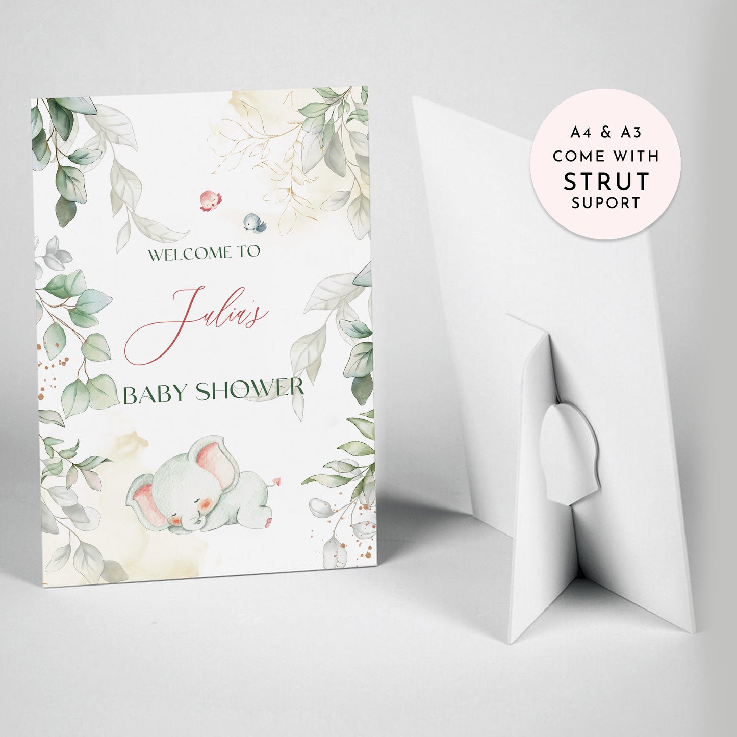 Baby Elephant Baby Shower Sign