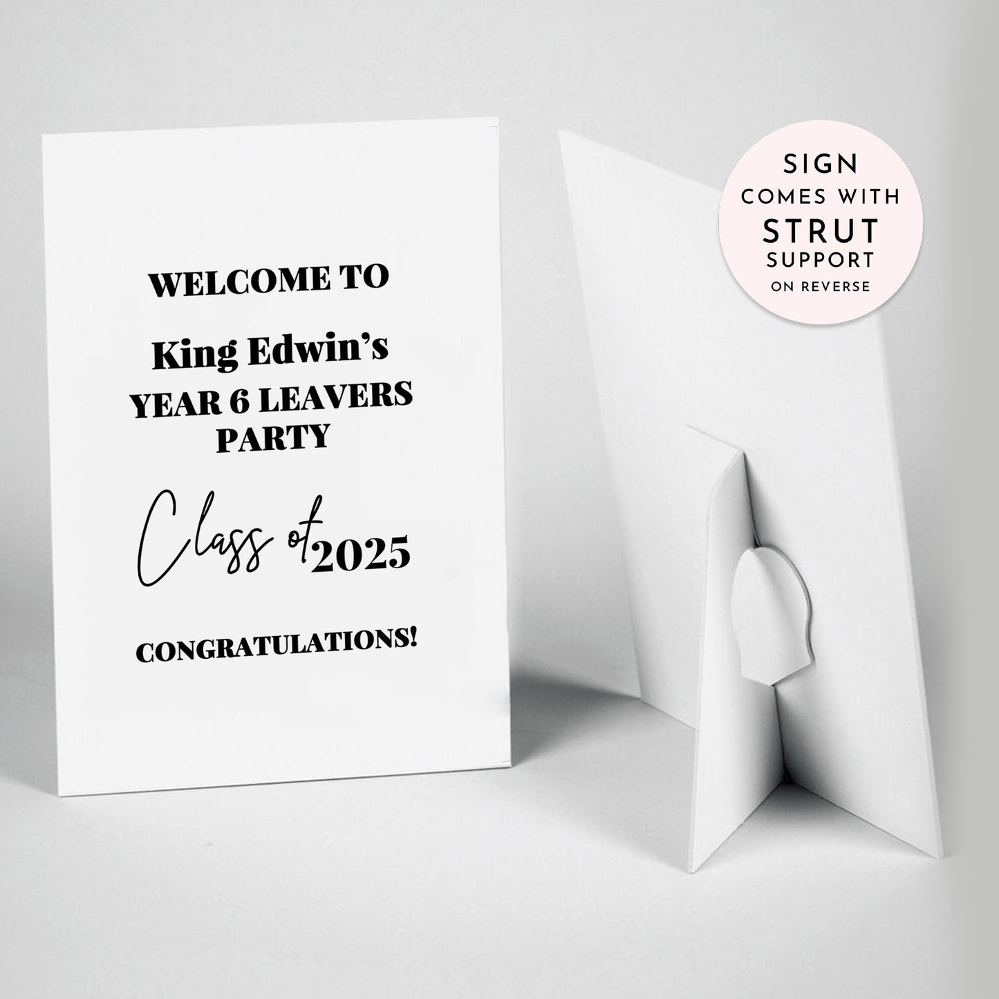 White School Leavers Party Selfie Frame