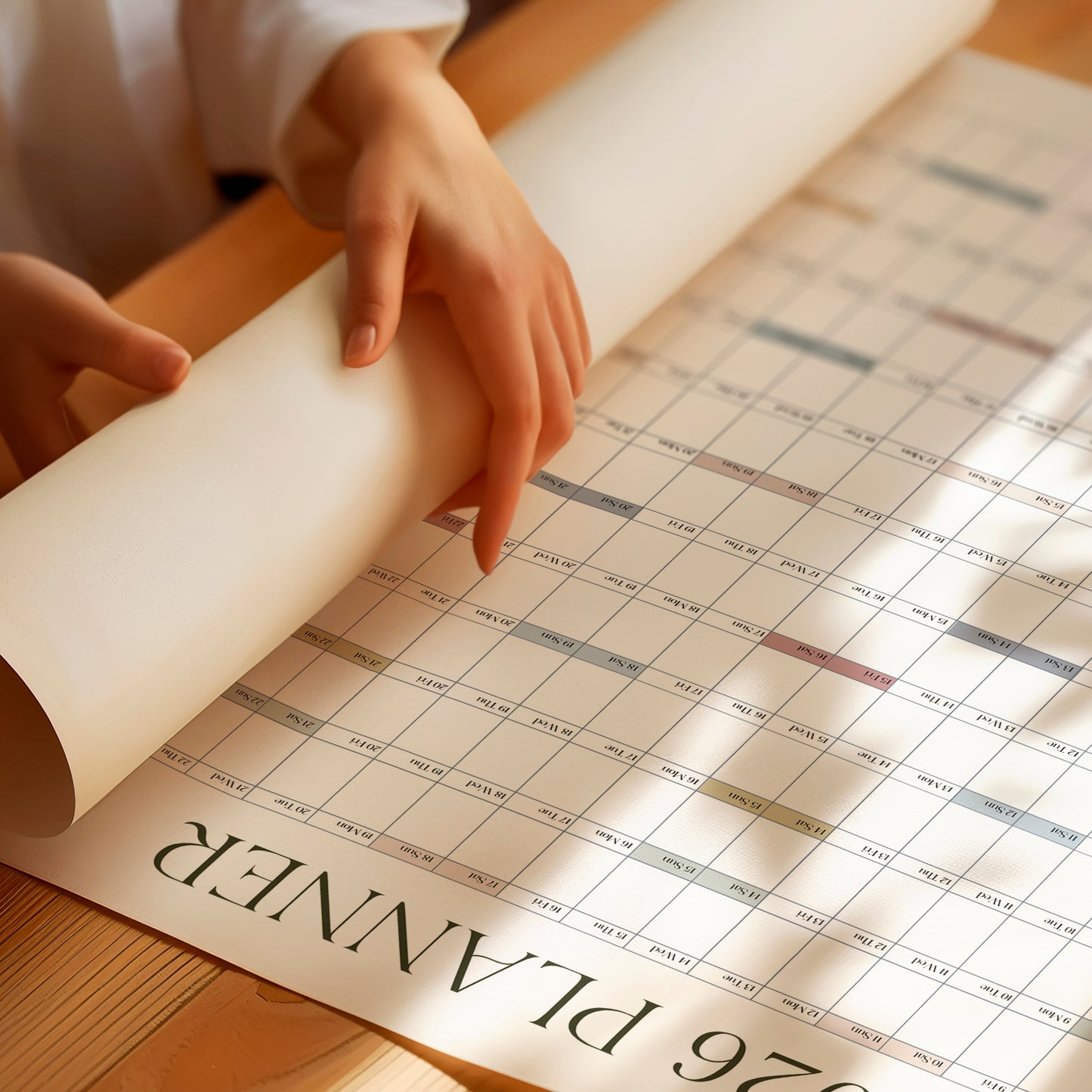 Simple 2026 Annual Wall Calendar, A1