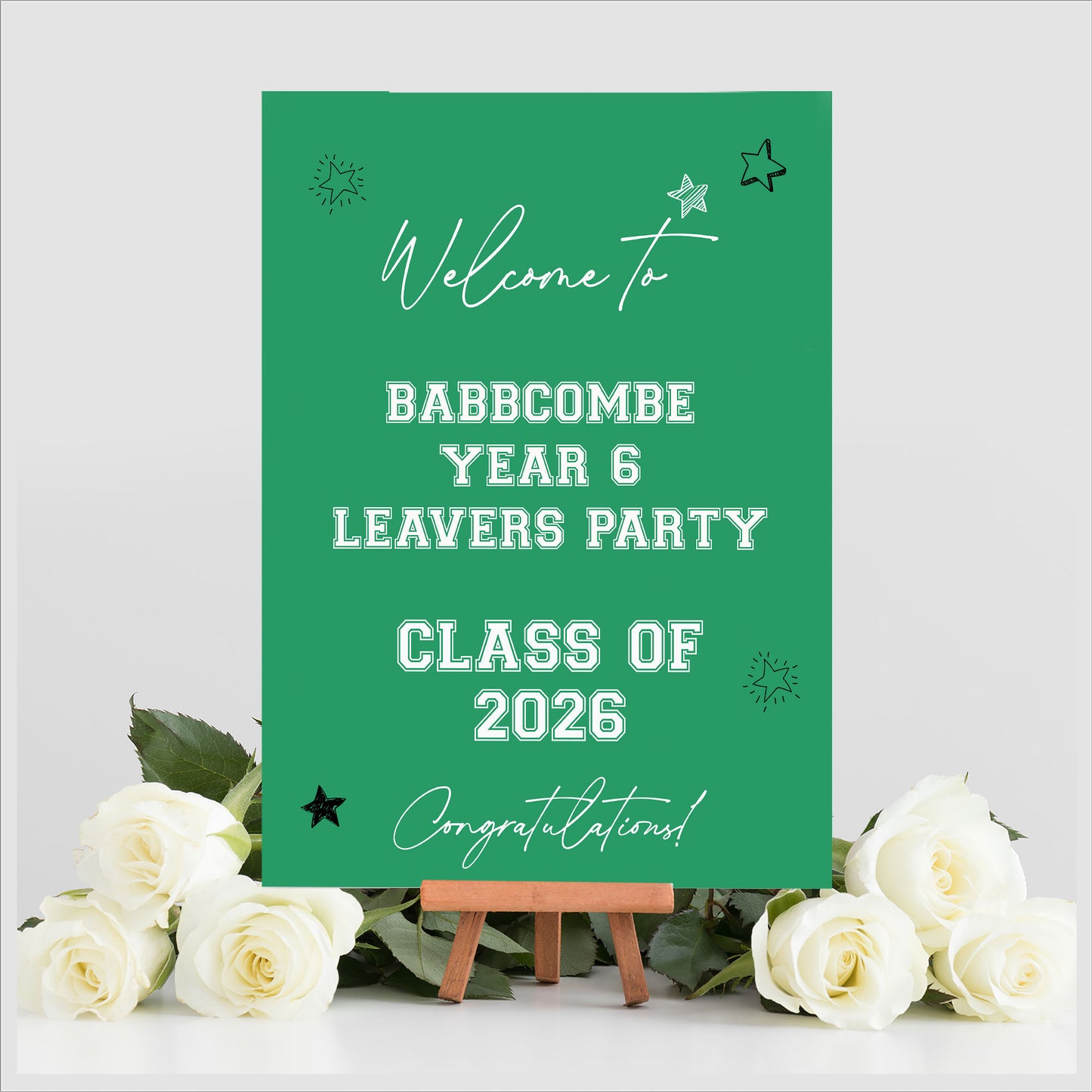 Class of 2026 School Leavers Selfie Frame and Party Sign
