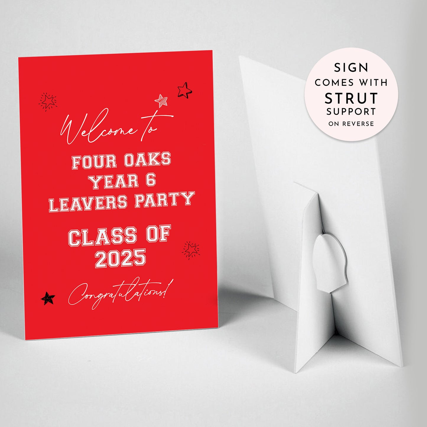 Class of 2025 School Leavers Selfie Frame and Party Sign