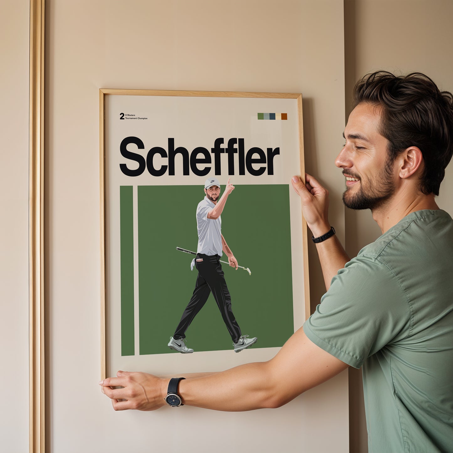 Scottie Scheffler Golf Poster