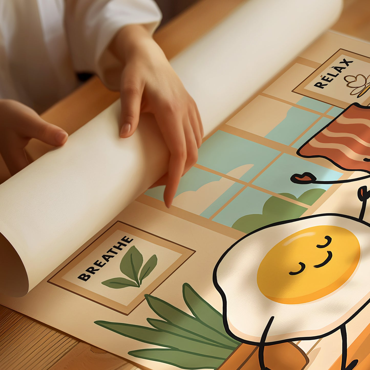 “Zen Breakfast” – Funny Yoga Poster