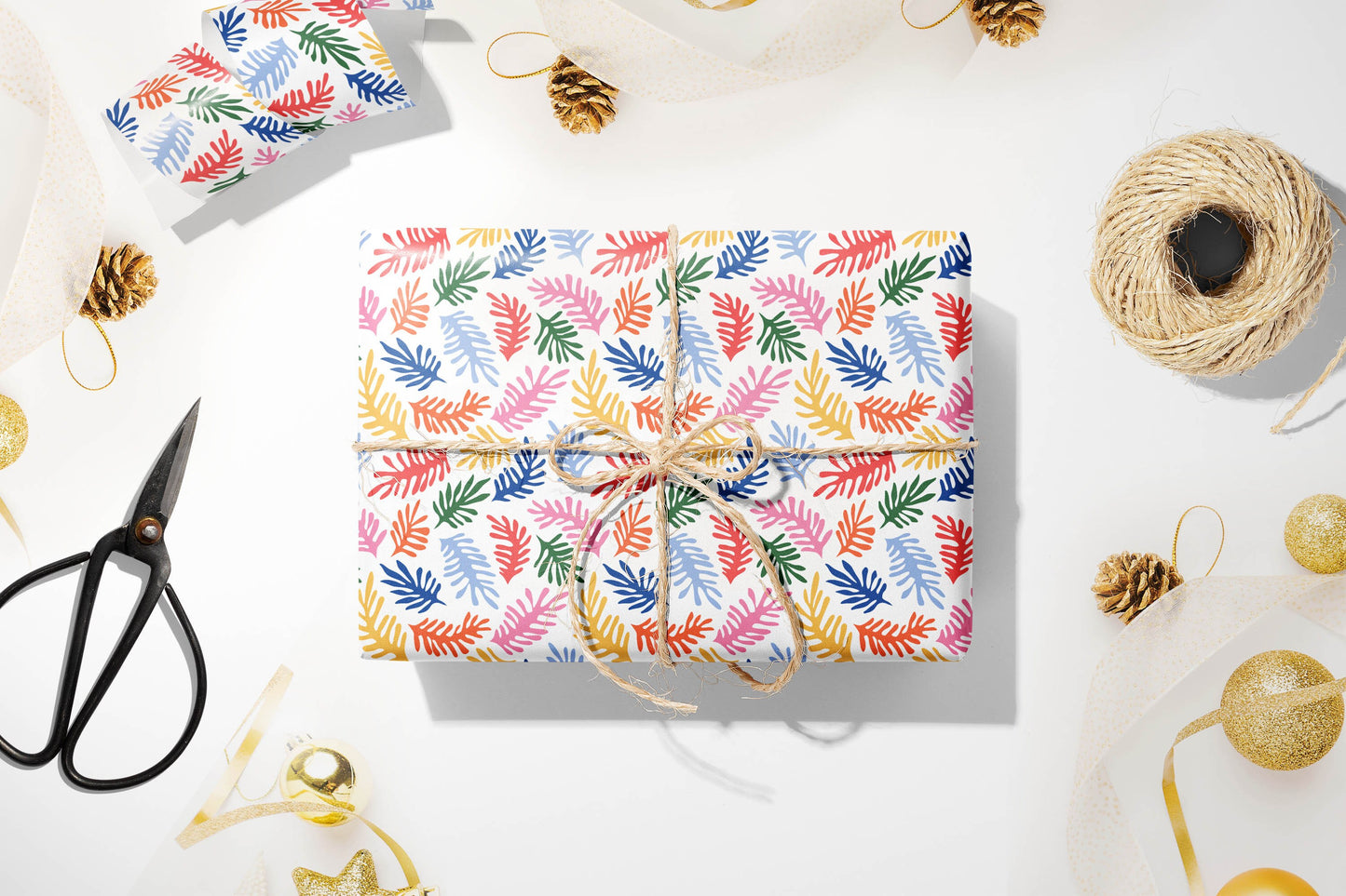 Luxury Christmas Wrapping Paper, Pastel Wrapping Paper, Pretty Gift Wrap, Pink Festive Wrapping Paper, Multicolour Gift Wrapping Paper