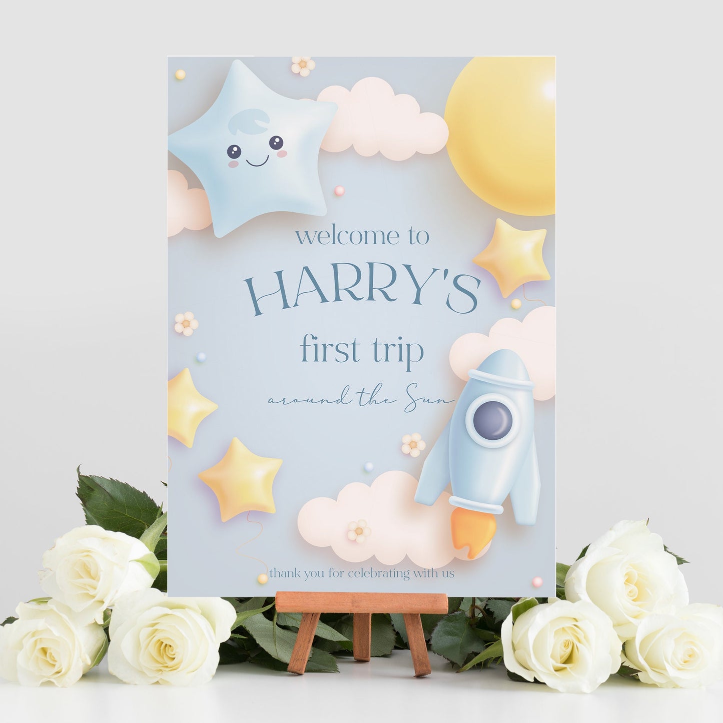 First Trip Around The Sun Birthday Selfie Frame, First Birthday Party Frame Sign, First Birthday Party Decorations, Space Theme Birthday