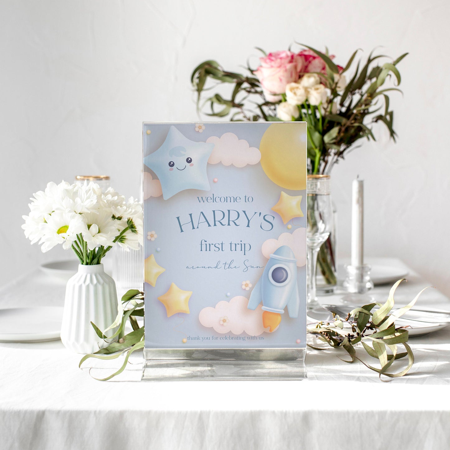 First Trip Around The Sun Birthday Selfie Frame, First Birthday Party Frame Sign, First Birthday Party Decorations, Space Theme Birthday