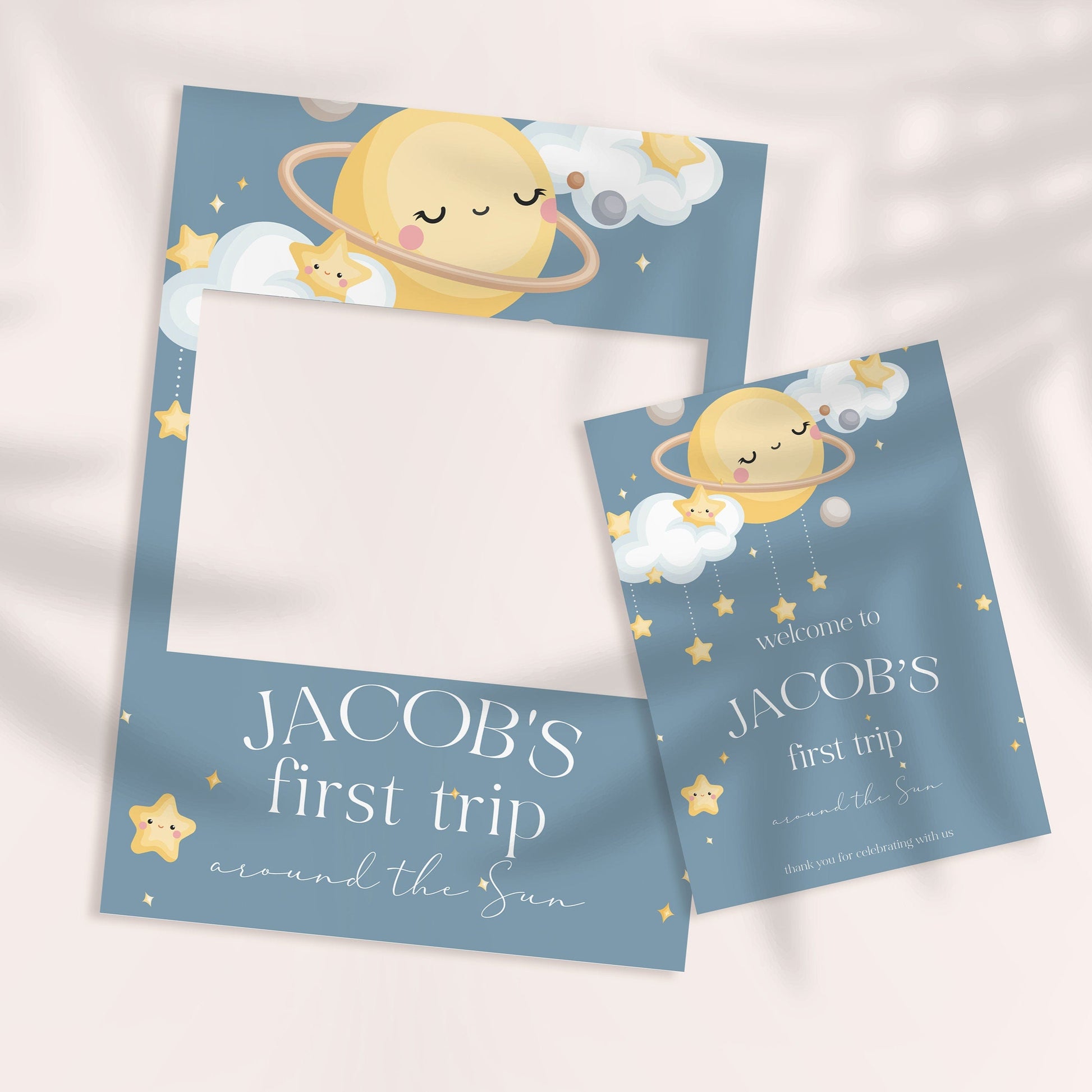 First Trip Around The Sun Birthday Selfie Frame, First Birthday Party Frame Sign, First Birthday Party Decorations, Space Theme Birthday
