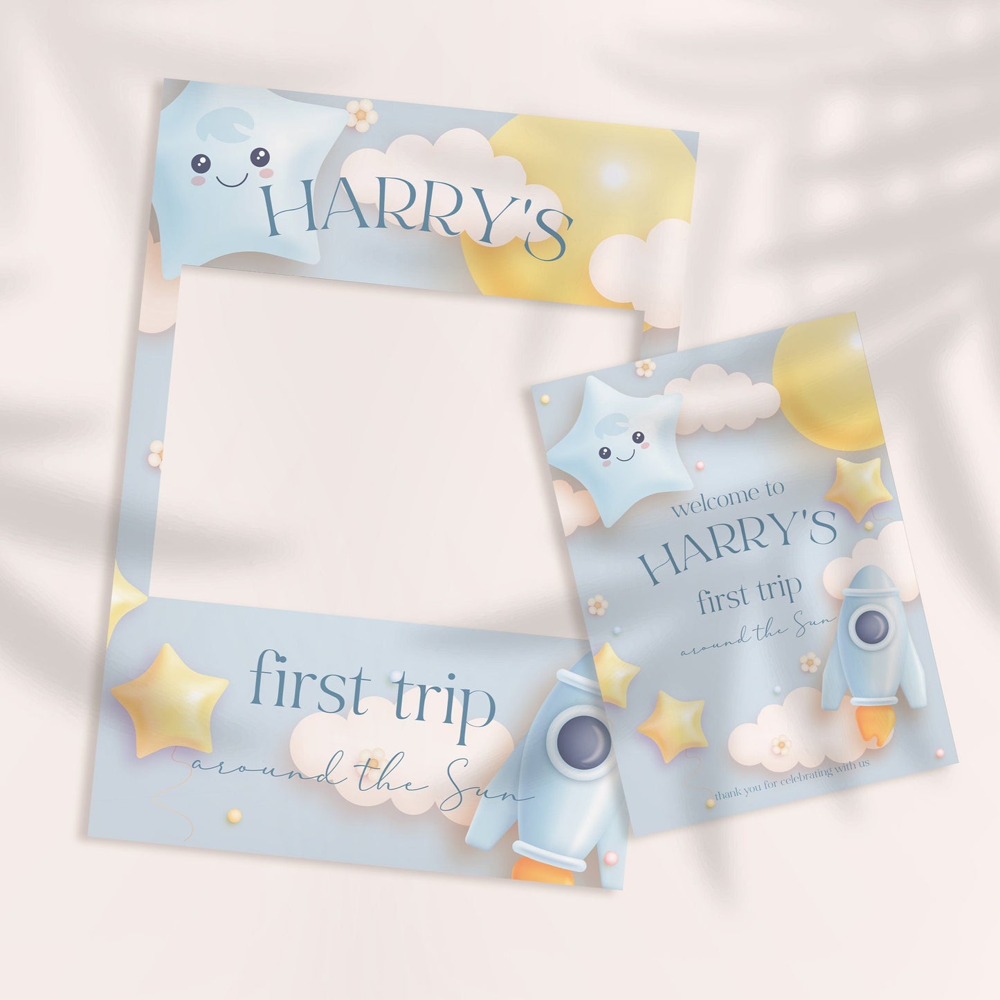 First Trip Around The Sun Birthday Selfie Frame, First Birthday Party Frame Sign, First Birthday Party Decorations, Space Theme Birthday