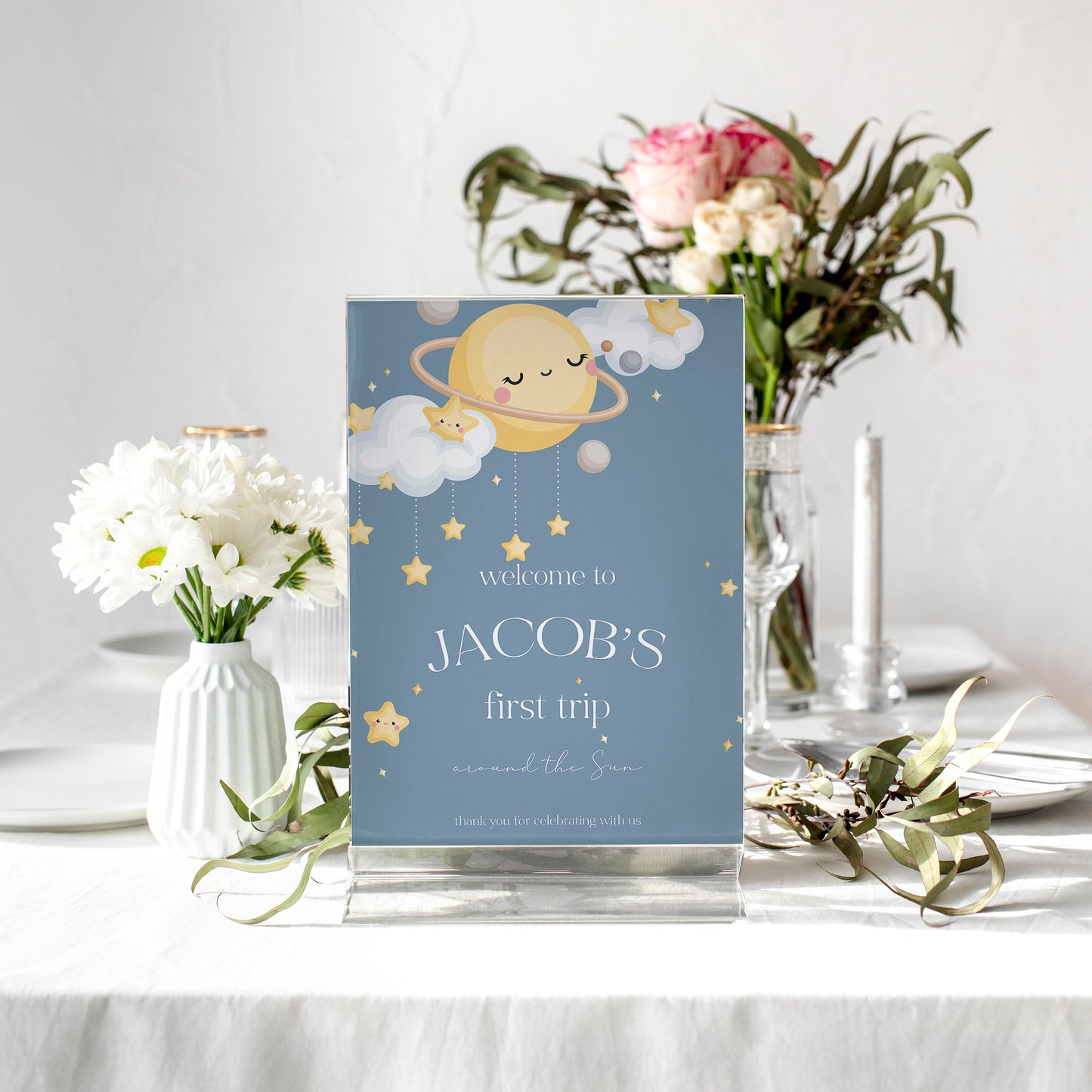 First Trip Around The Sun Birthday Selfie Frame, First Birthday Party Frame Sign, First Birthday Party Decorations, Space Theme Birthday