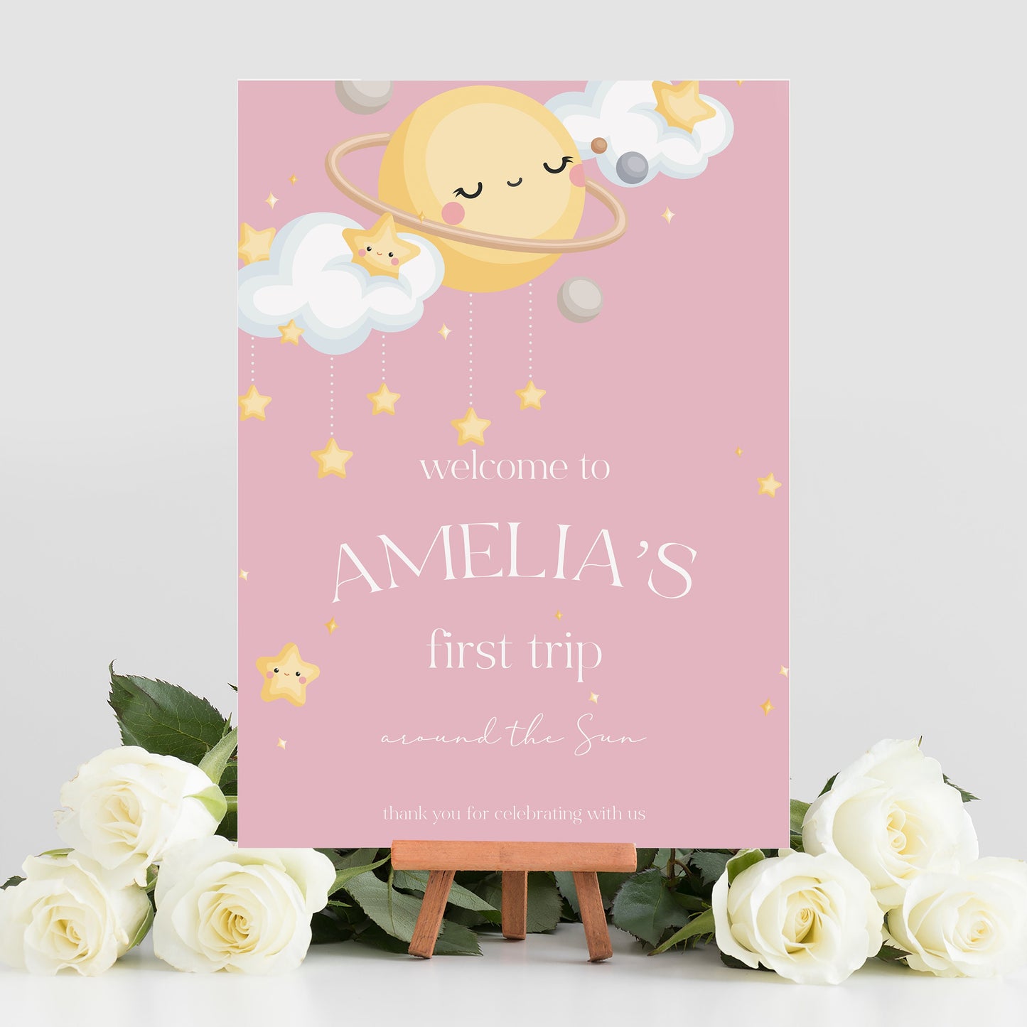 First Trip Around The Sun Birthday Selfie Frame, First Birthday Party Frame Sign, First Birthday Party Decorations, Space Theme Birthday