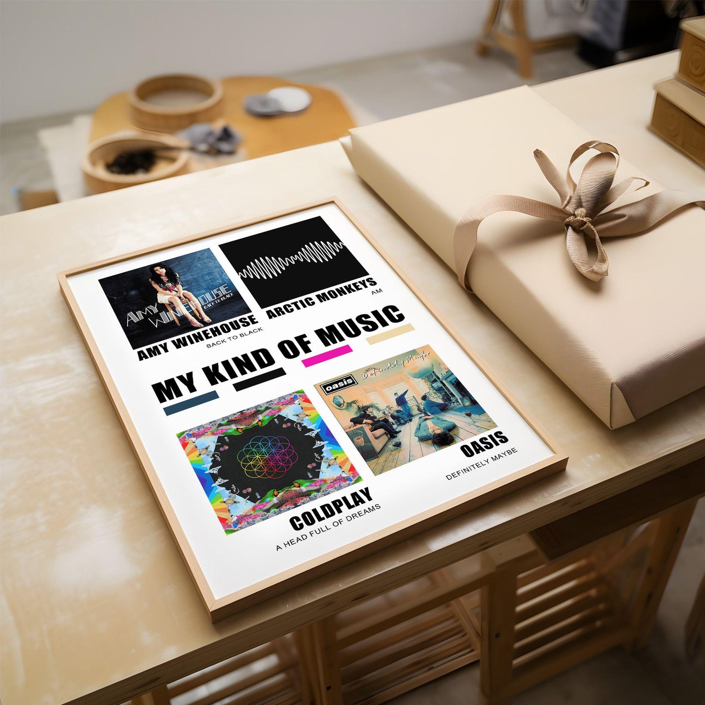 Custom 4 Album Poster, Choose Your Own Albums Poster, Favorite Album Cover Unframed Premium Poster, Artist Cover, Gift Idea