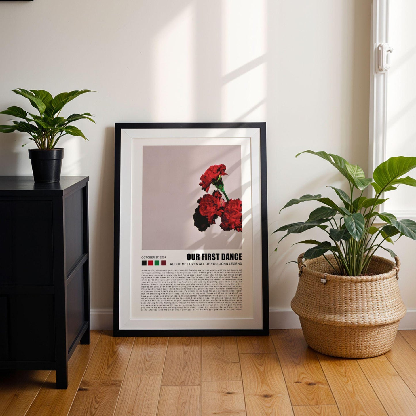 Personalised First Dance Song Lyrics Poster, Album Cover Style, Wedding Song Lyrics Print, Wedding Song Album Cover, Sold as Unframed Poster