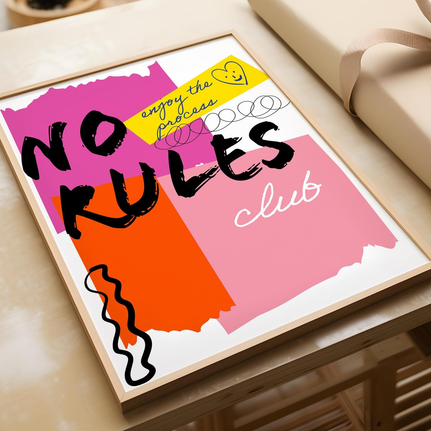 No Rules Poster, Rebellion Graffiti Poster, Preppy Aesthetic Maximalist Poster, College Dorm Art, Trending Aesthetic Decor, Digital