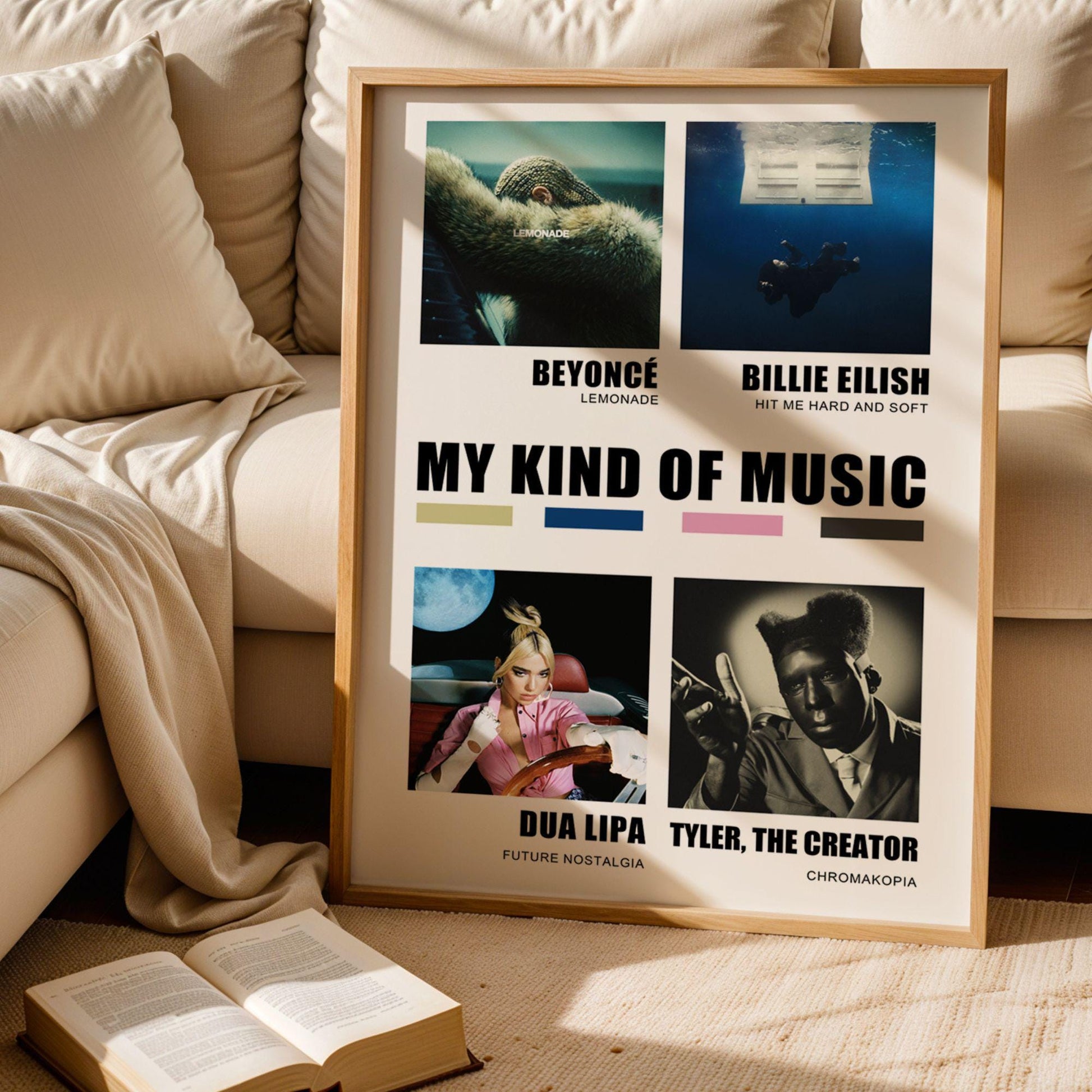 Custom 4 Album Poster, Choose Your Own Albums Poster, Favorite Album Cover Unframed Premium Poster, Artist Cover, Gift Idea