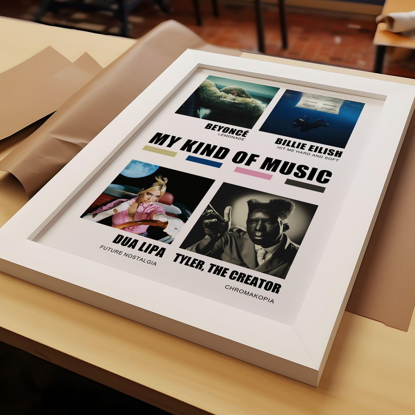 Custom 4 Album Poster, Choose Your Own Albums Poster, Favorite Album Cover Unframed Premium Poster, Artist Cover, Gift Idea