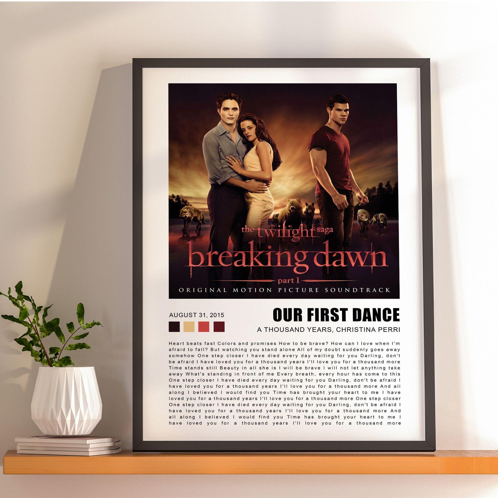 Personalised First Dance Song Lyrics Poster, Album Cover Style, Wedding Song Lyrics Print, Wedding Song Album Cover, Sold as Unframed Poster