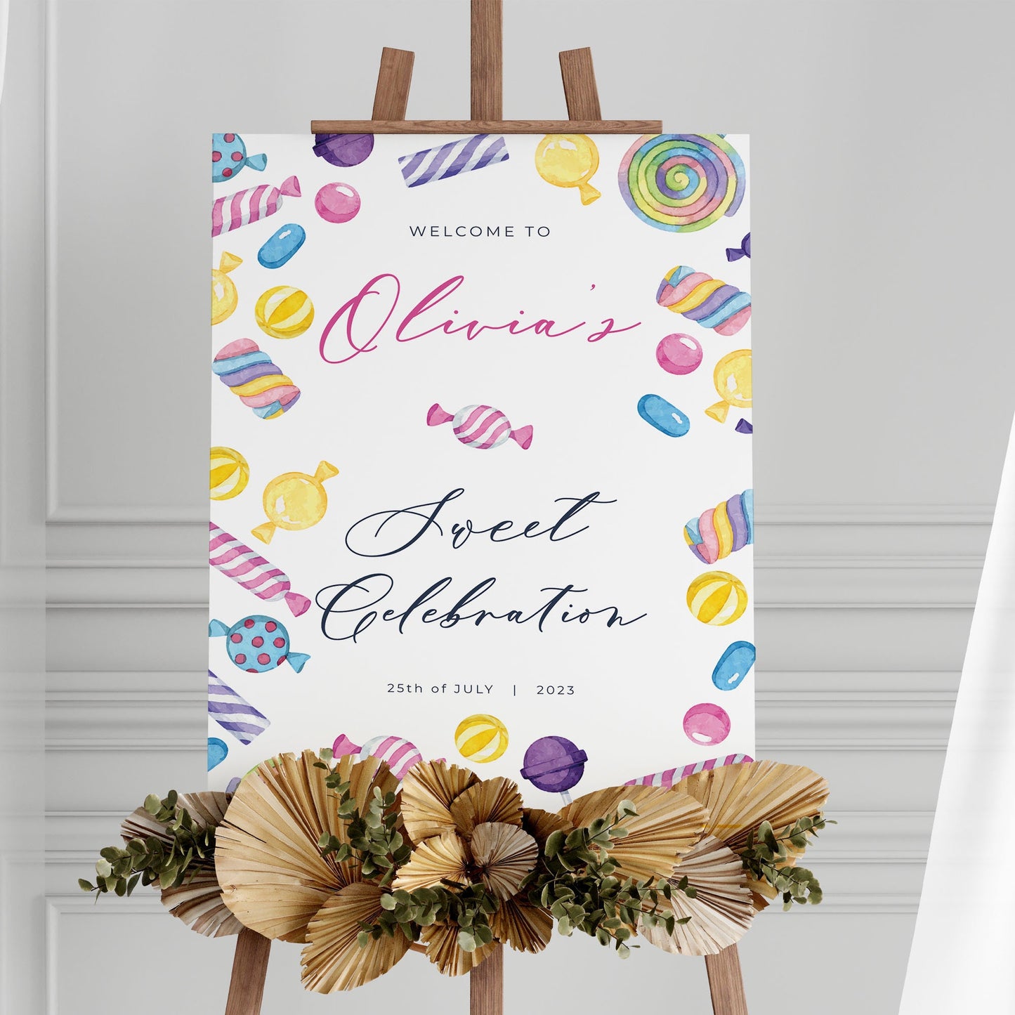 Candy Birthday Party Sign