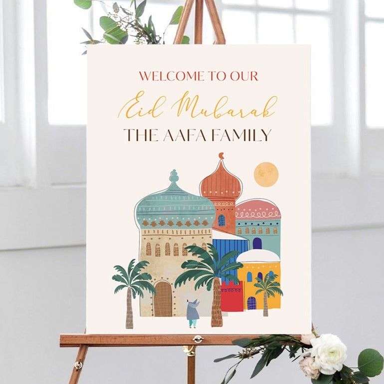 Eid Mubarak Sign or Ramadan Celebration Sign