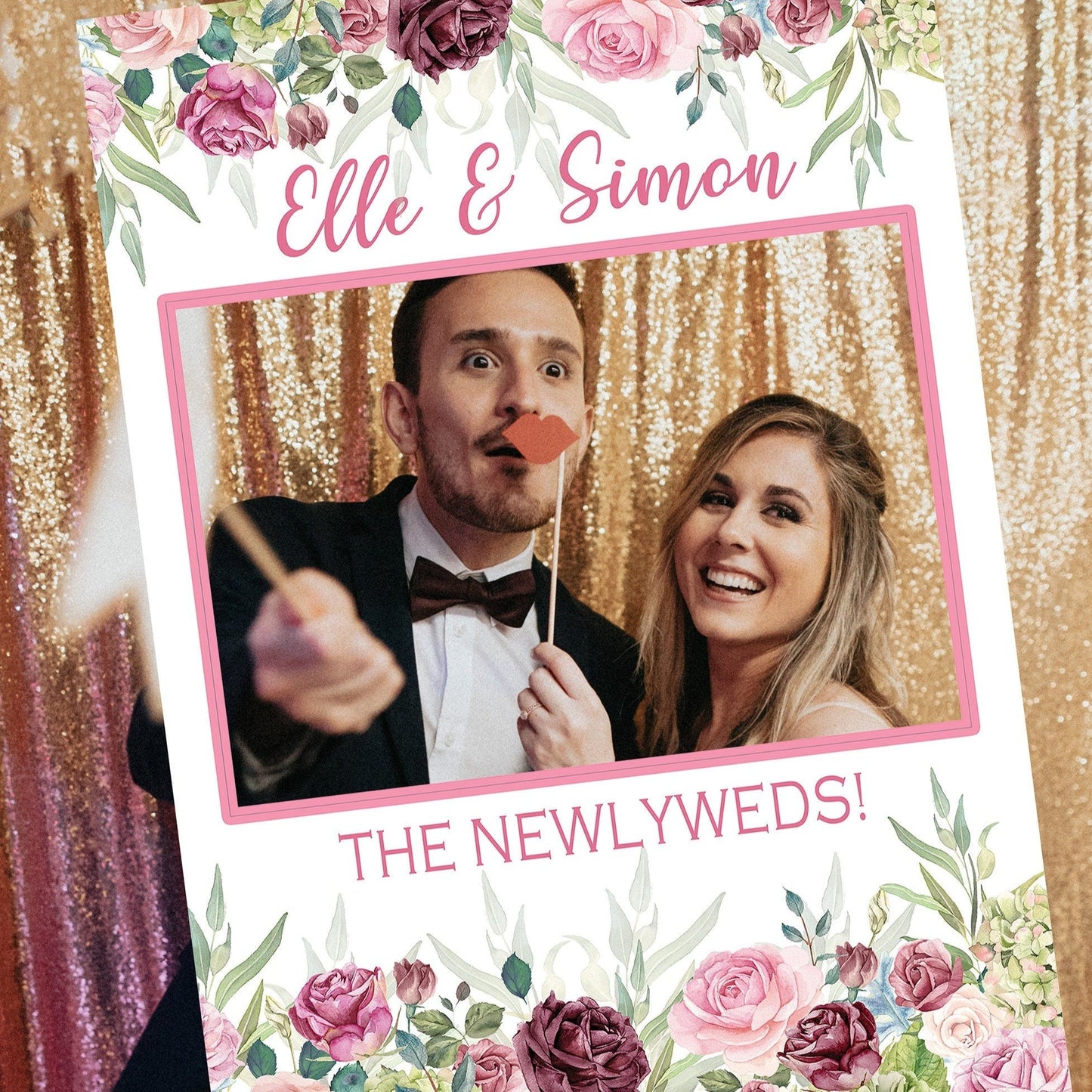 BLUSH ROSE Wedding Selfie Frame