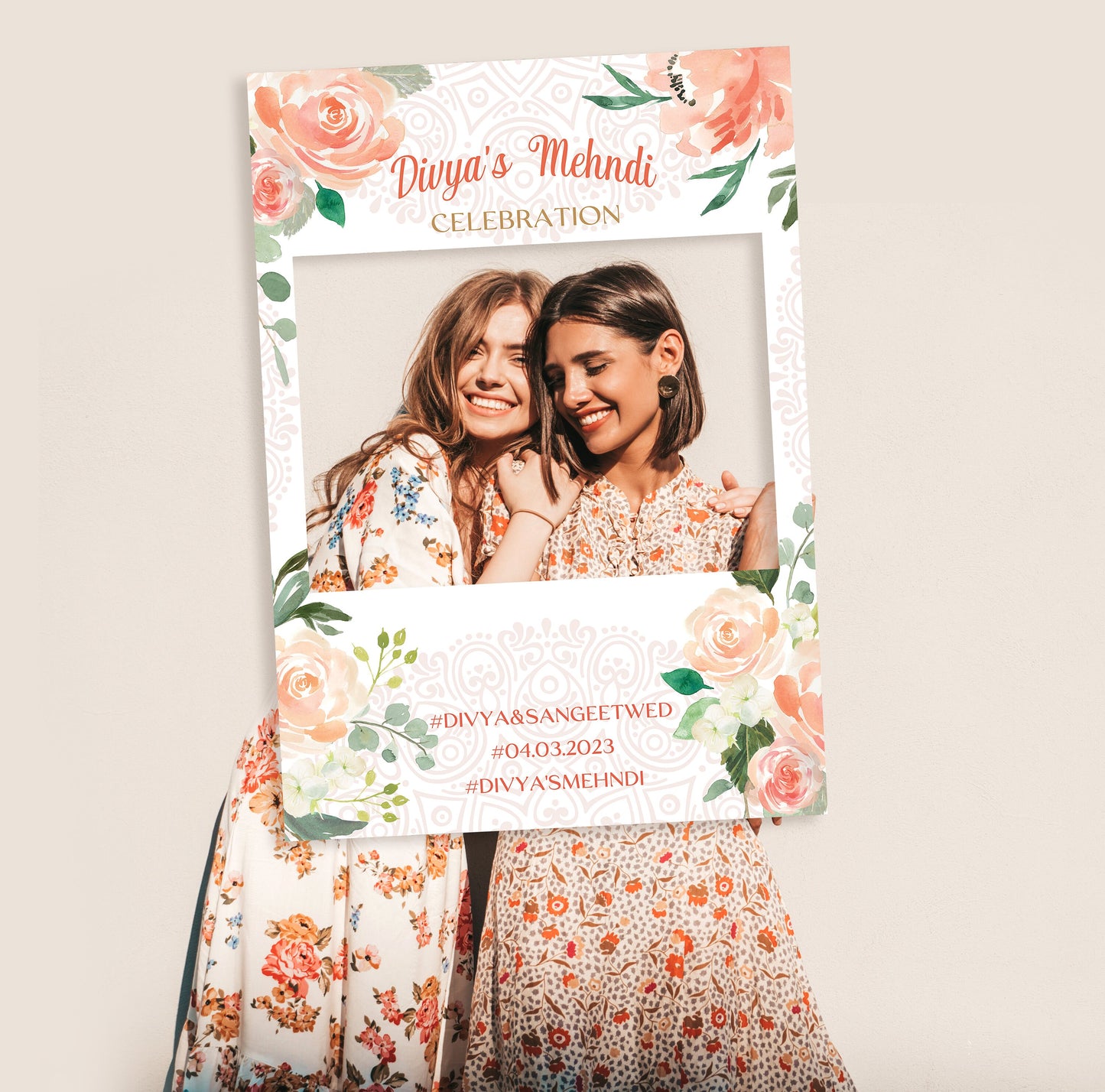 Mehndi Celebration Sign and Photobooth Frame