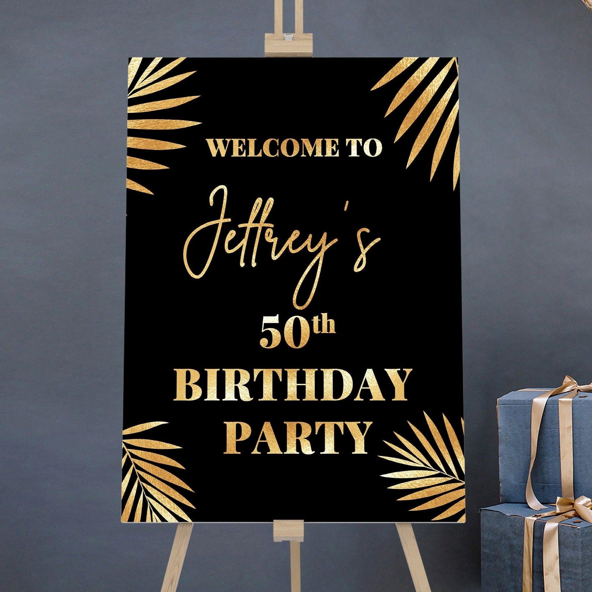 black-and-gold-birthday-party-welcome-sign-smart-party-shop