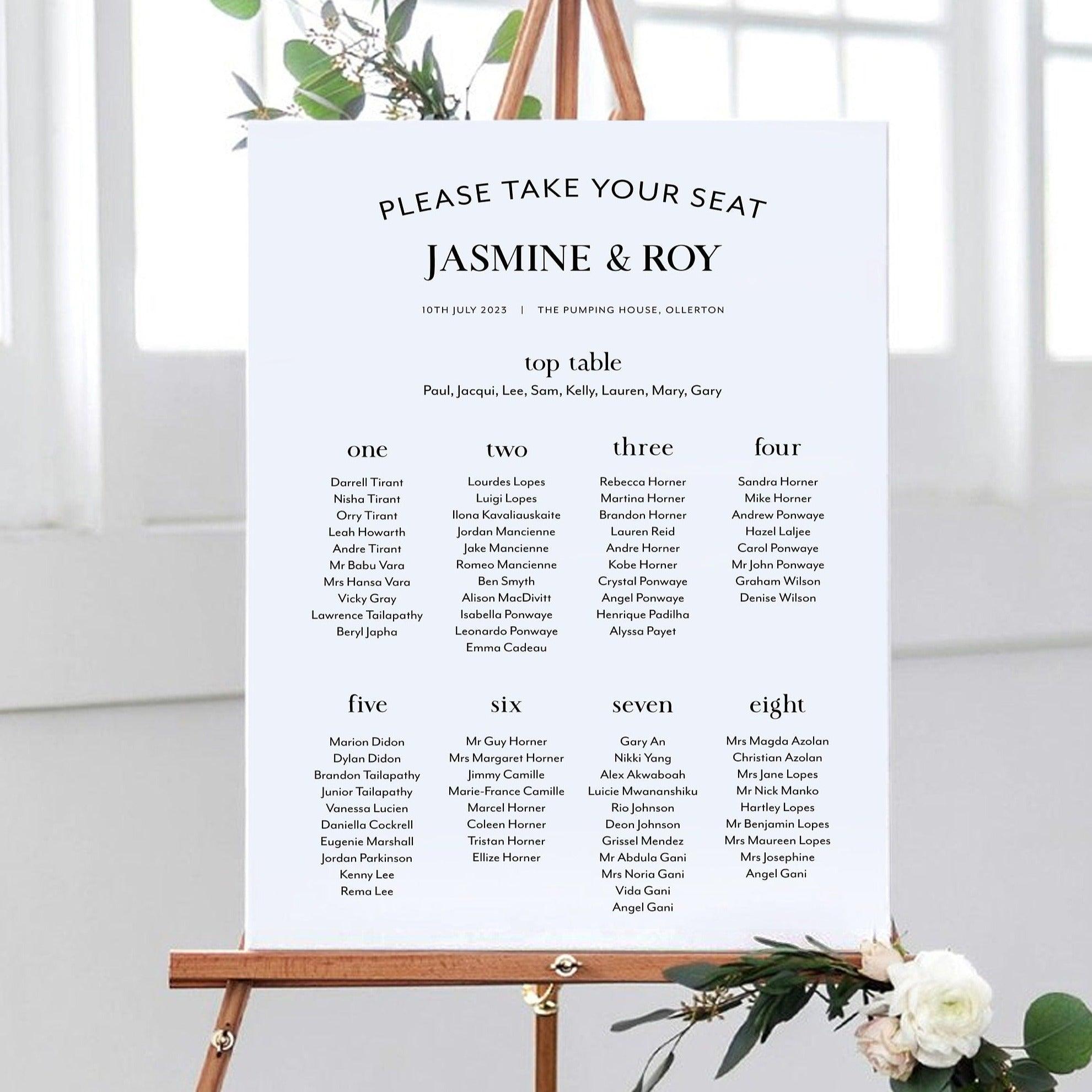 Modern Wedding Seating Chart – Smart Party Shop