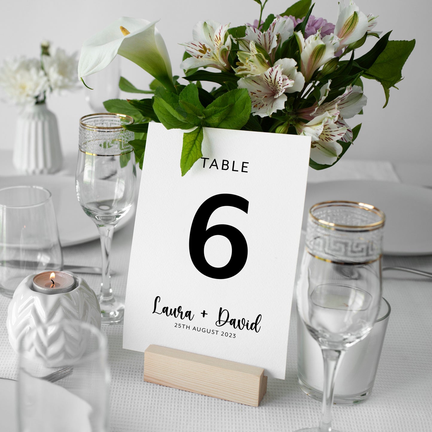 Minimalist Wedding Table Number Cards