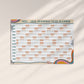 Academic A1 Printed Wall Calendar 2025-2026,  Retro Design
