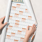 Academic A1 Printed Wall Calendar 2025-2026,  Retro Design