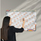 Academic A1 Printed Wall Calendar 2025-2026,  Retro Design