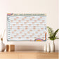 Academic A1 Printed Wall Calendar 2025-2026,  Retro Design