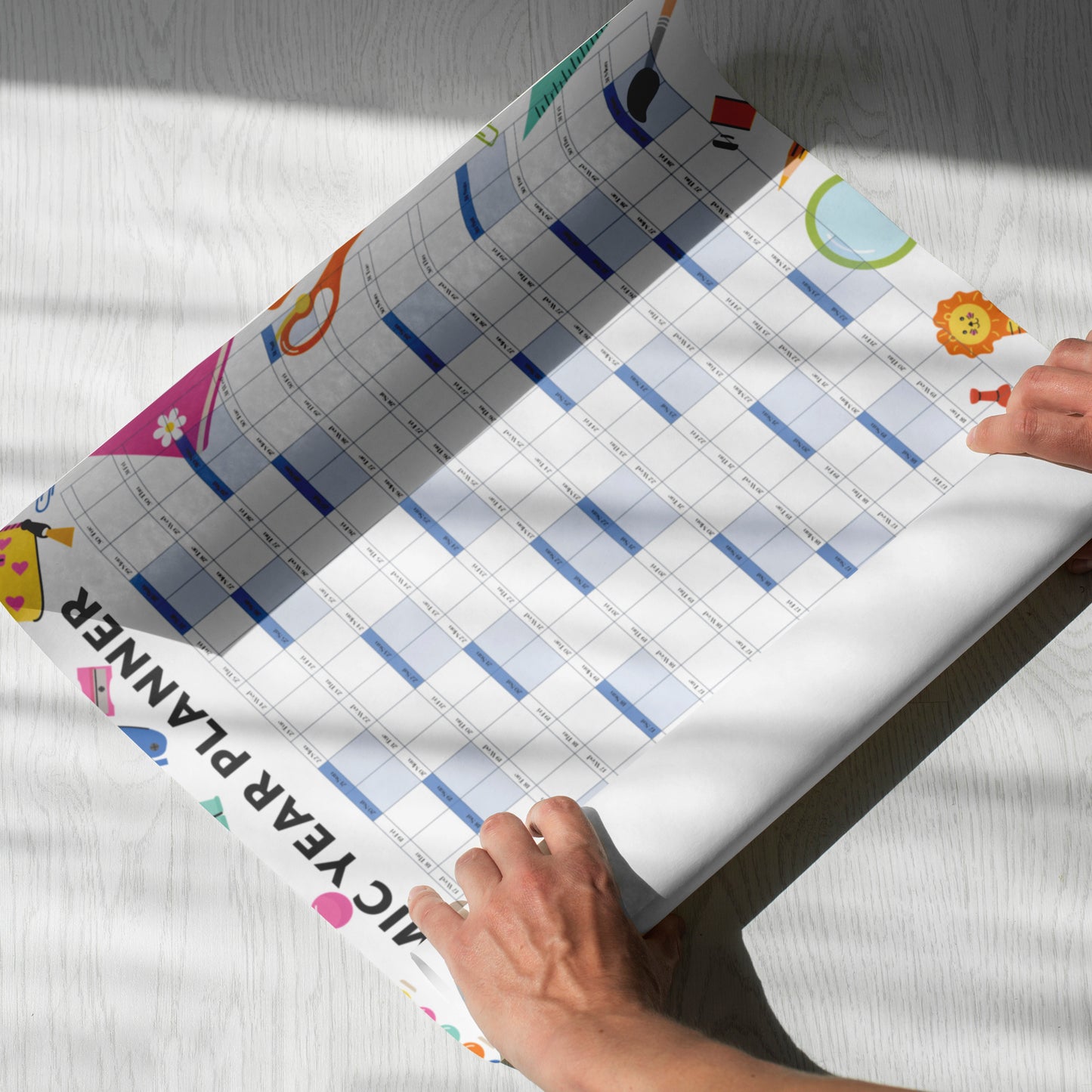 A1 Student Academic Wall Calendar 2025-2026