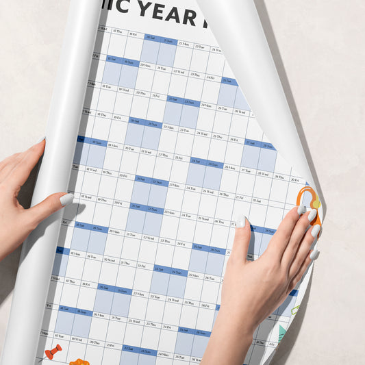 A1 Student Academic Wall Calendar 2025-2026
